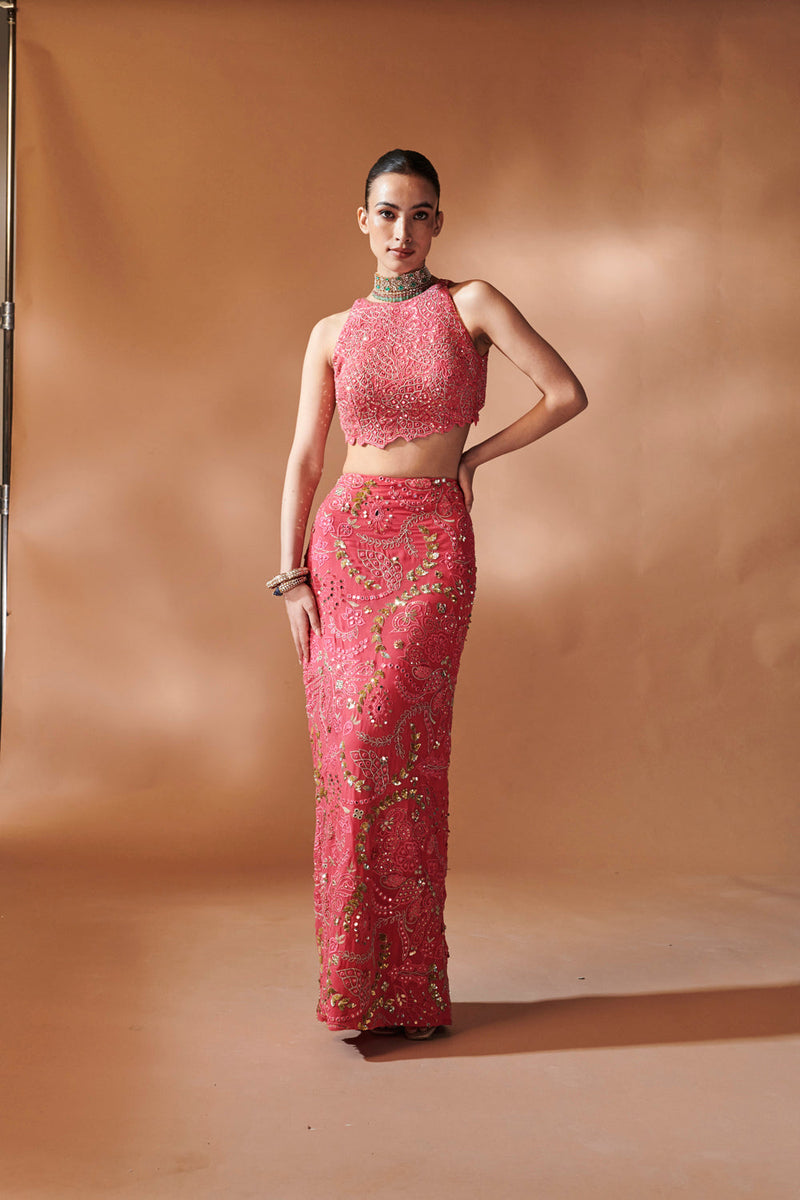 Pink skirt haute couture 2025