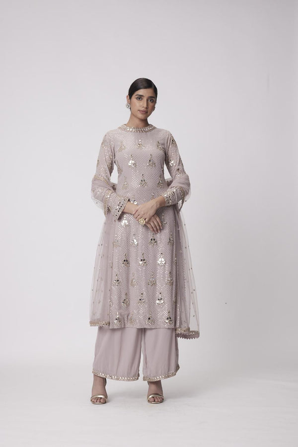 Mud  Mauve Straight Kurta Set