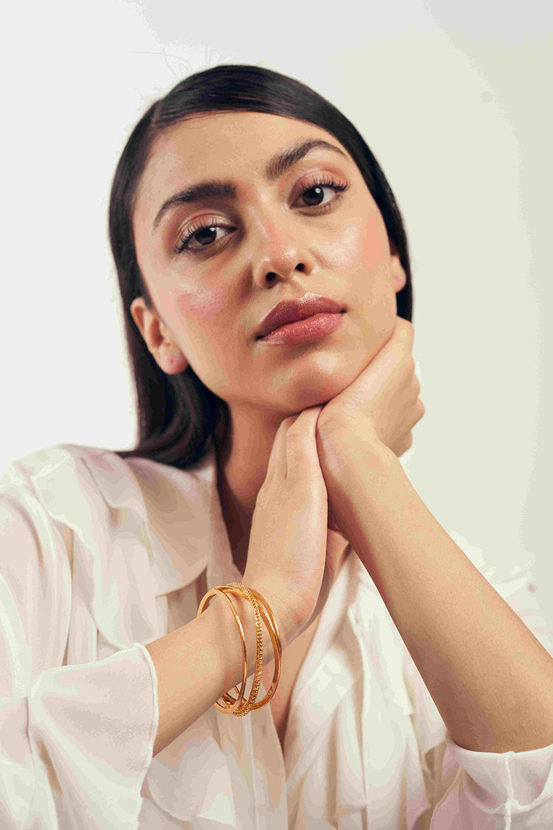 Gold Layered Handcrafted 
 Bangle