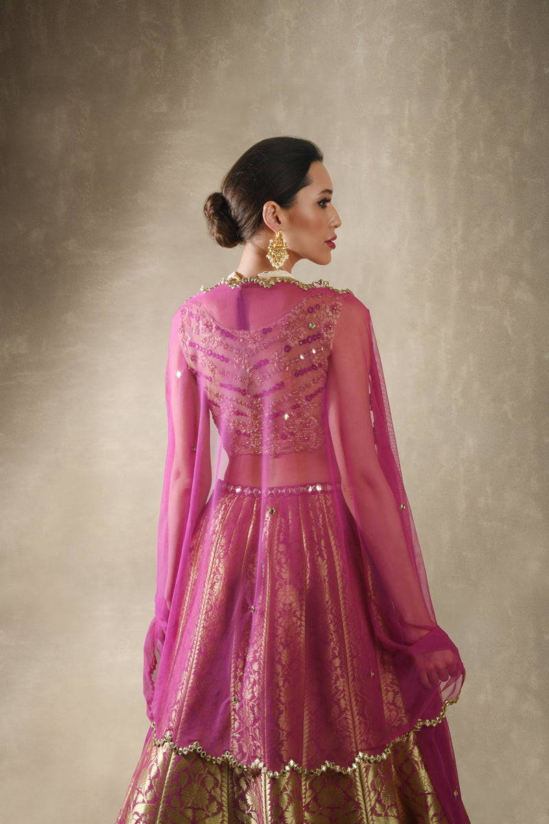 Pomegranate Lehenga Set