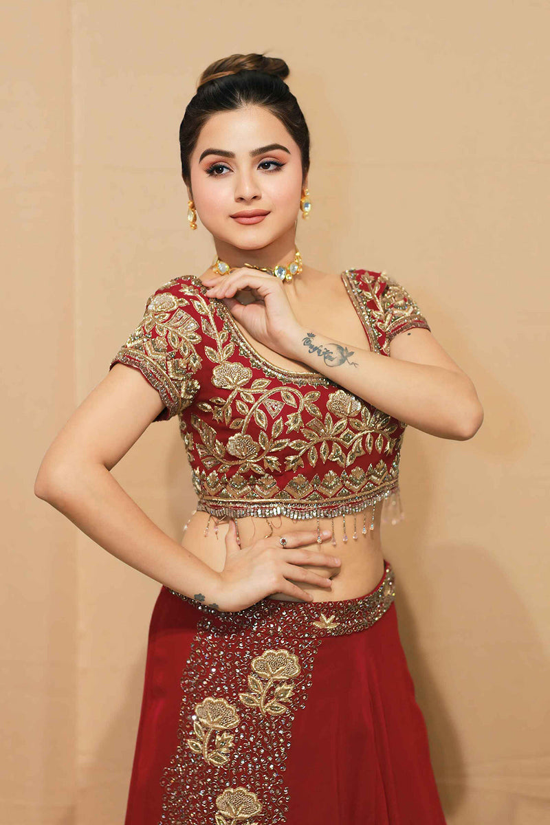 Noorani wine lehenga