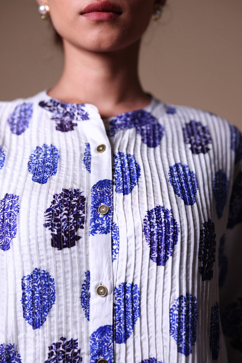 Hand Embroidered Pintuck Kurti With Pant