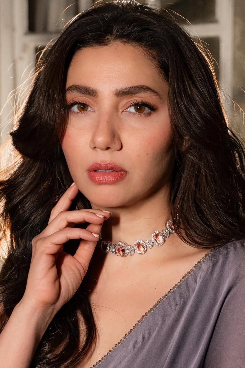 Mahira Khan in Grey Black Ombre Saree