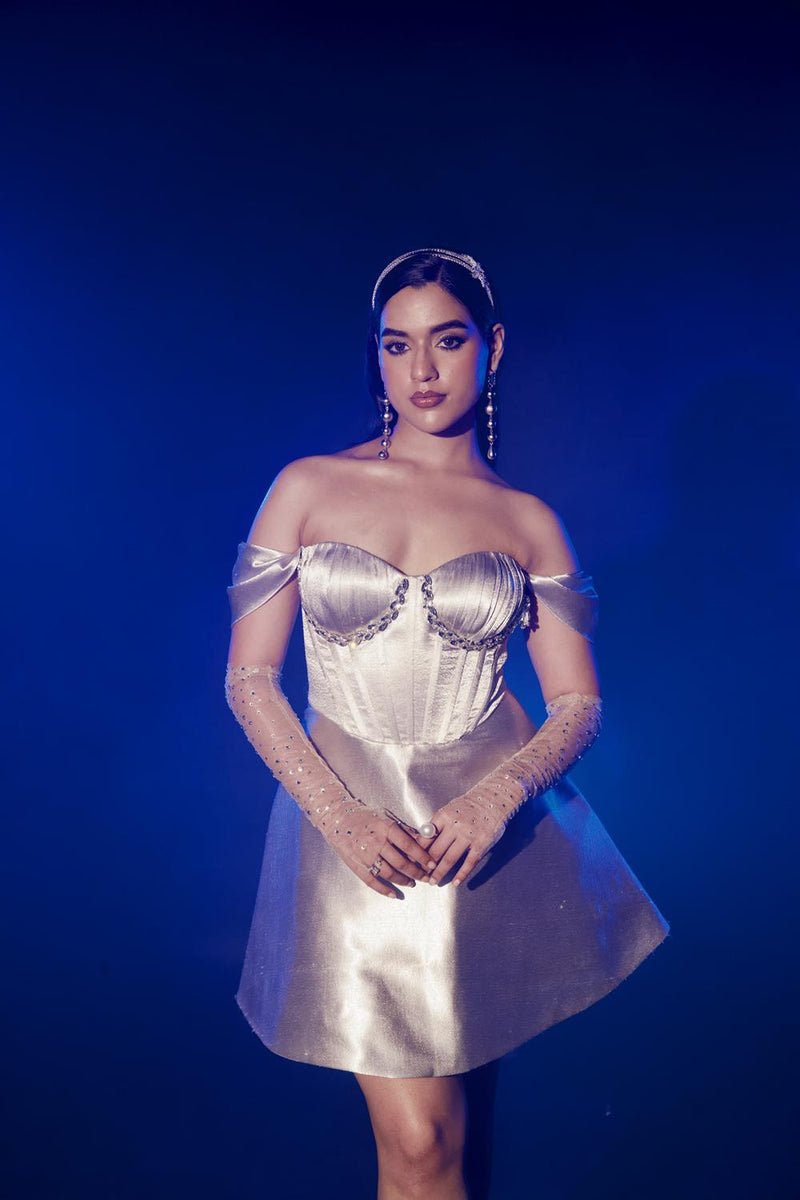 Silver Corset Dress