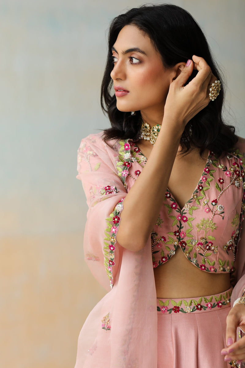 Onion Pink Lehenga Set