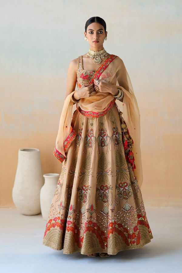 Dull Gold Lehenga Set