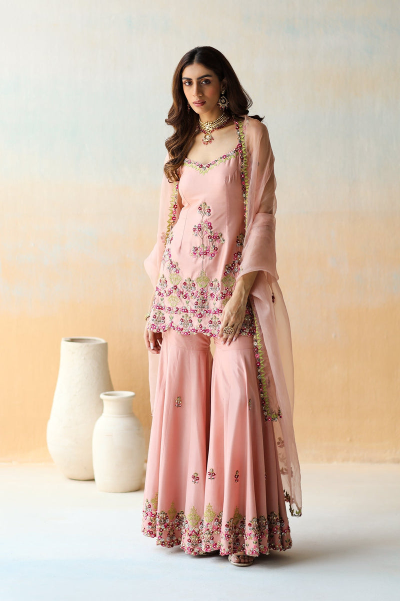 Onion Pink Tunic & Sharara Set