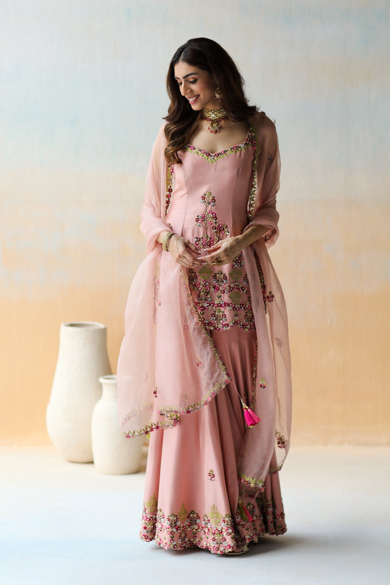 Onion Pink Tunic & Sharara Set