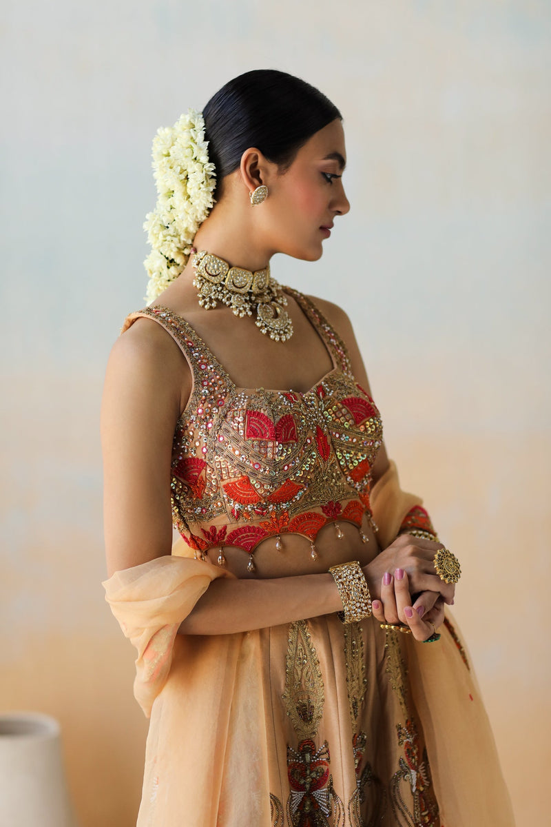 Dull Gold Lehenga Set