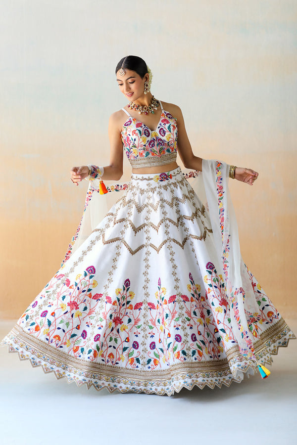 White Lehenga Set