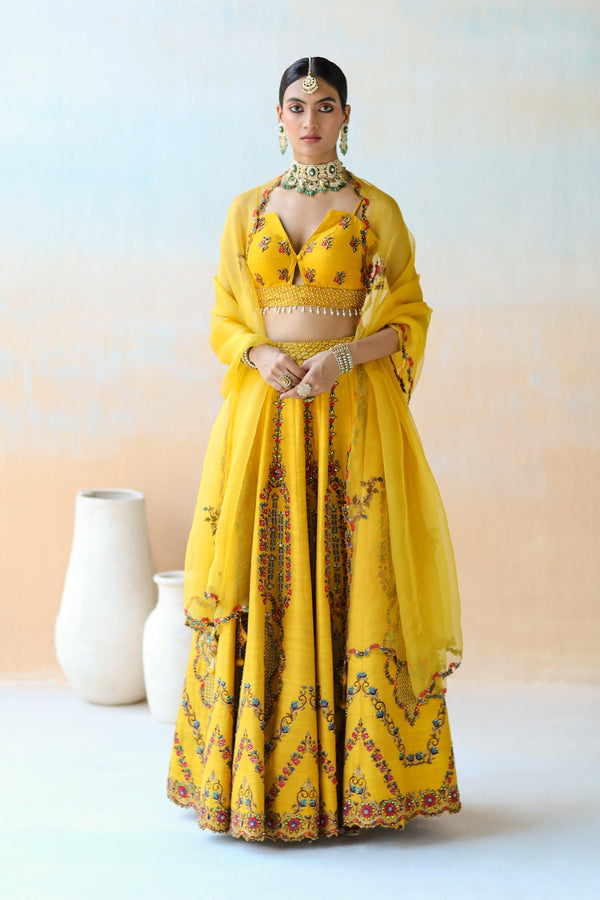 Mango Yellow Lehenga Set