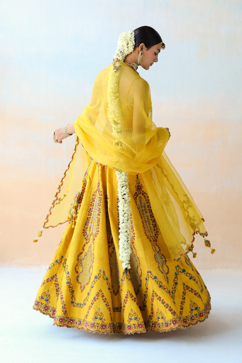 Mango Yellow Lehenga Set