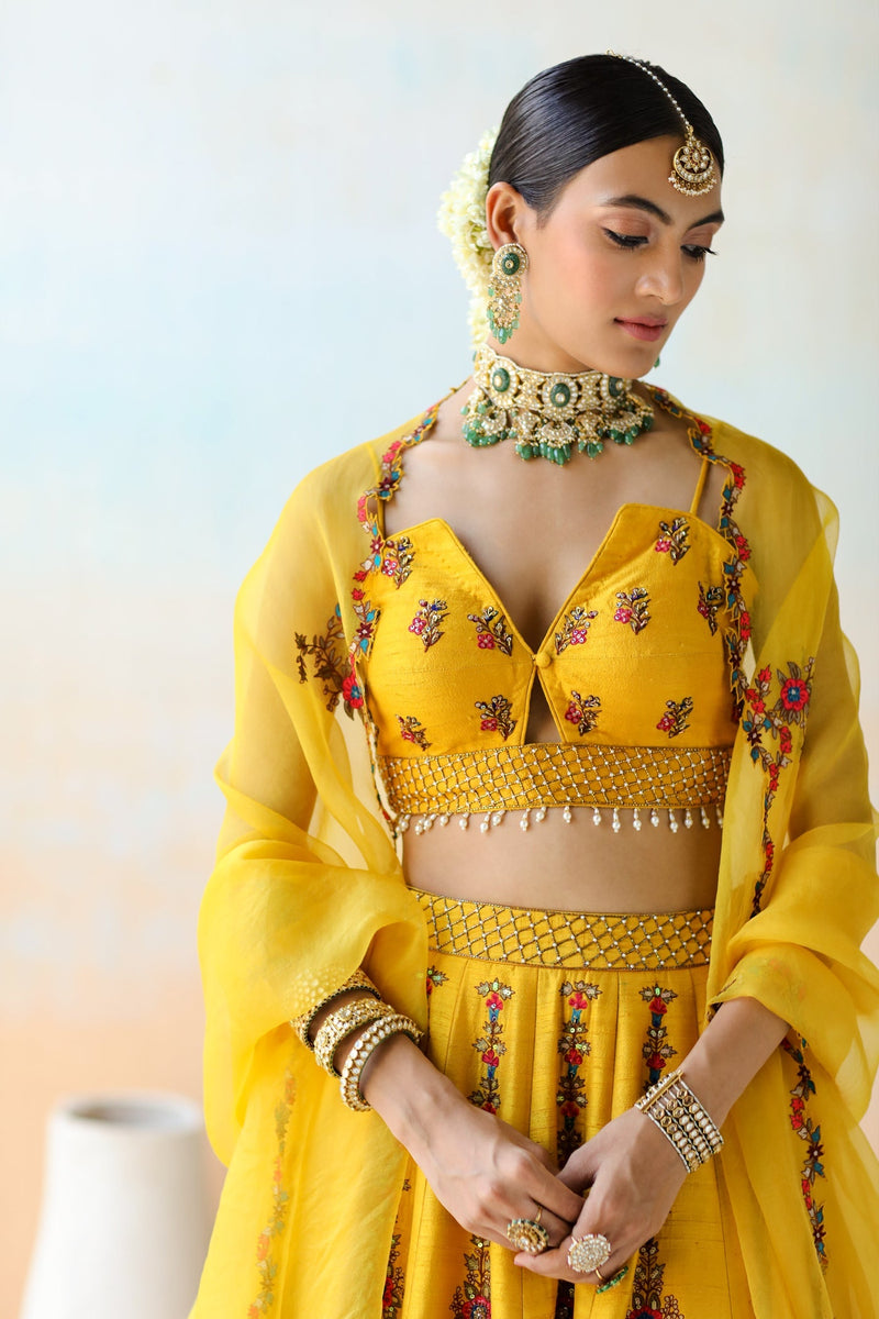 Mango Yellow Lehenga Set