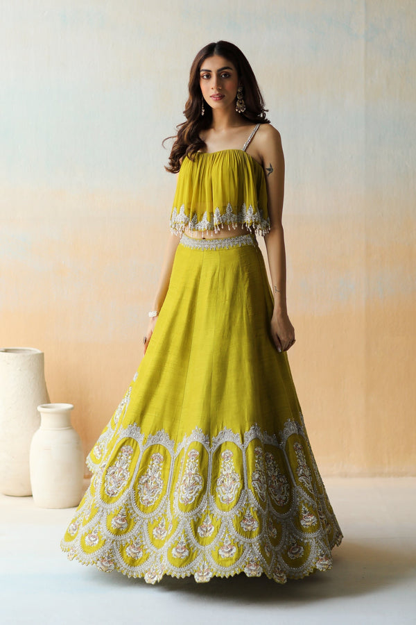 Lime Green Lehenga Set