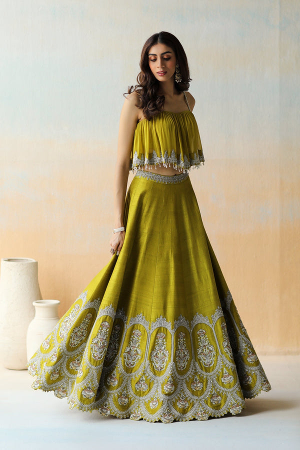 Lime Green Lehenga Set