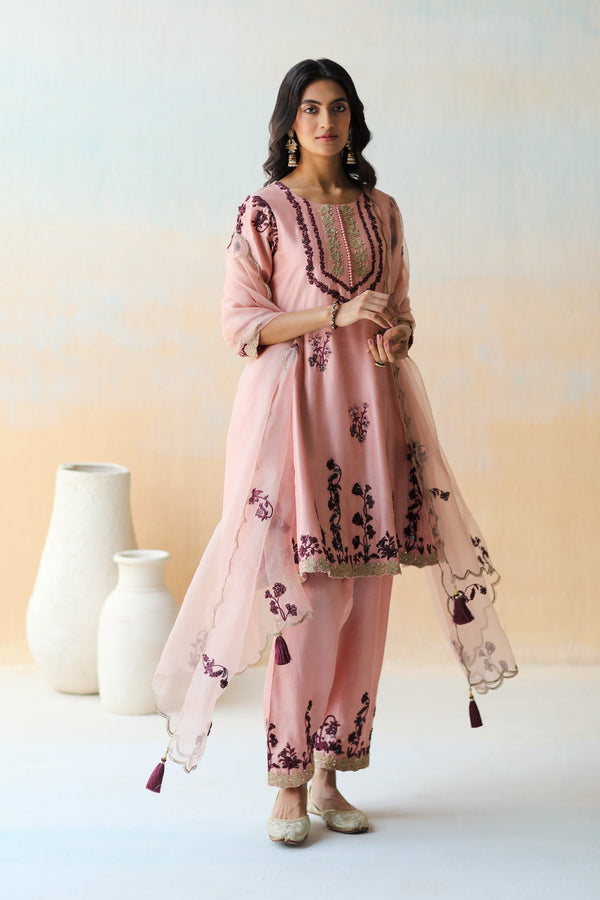 Onion Pink Kurta Set with Salwar