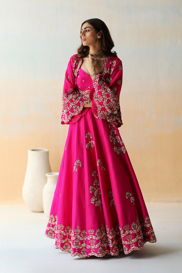 Fuchsia Pink Lehenga and Blouse