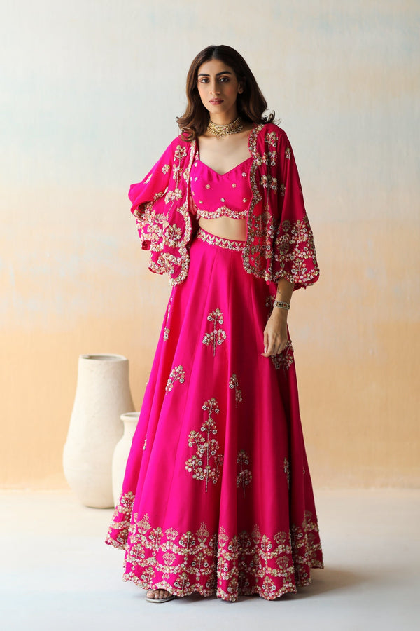 Fuchsia Pink Lehenga and Blouse