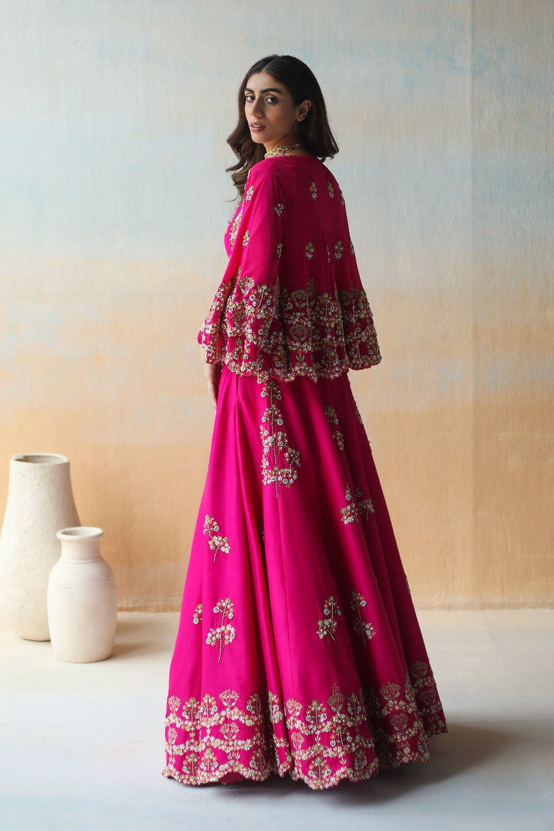 Fuchsia Pink Lehenga and Blouse