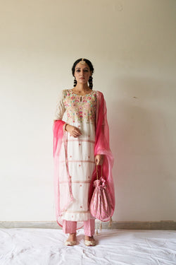 Floral Kurta, Chudhidar and Dupatta