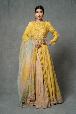 3 piece hand embroidered anarkali set