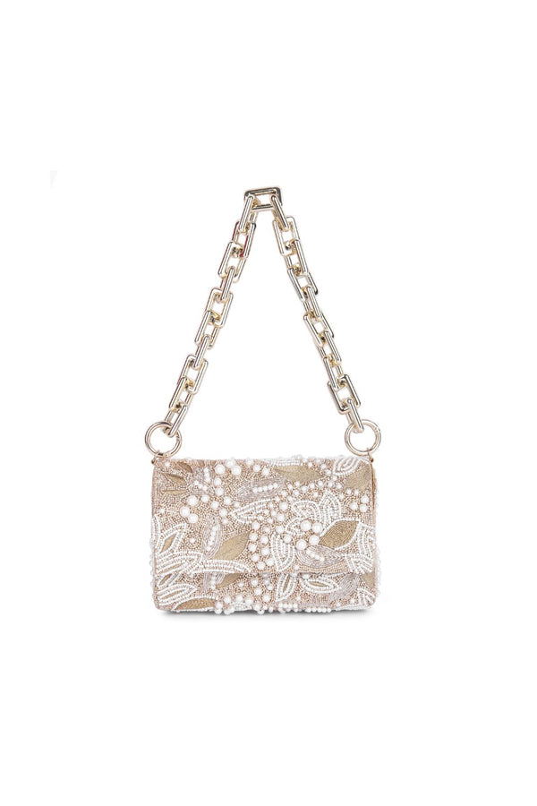 Pearl gold clutch