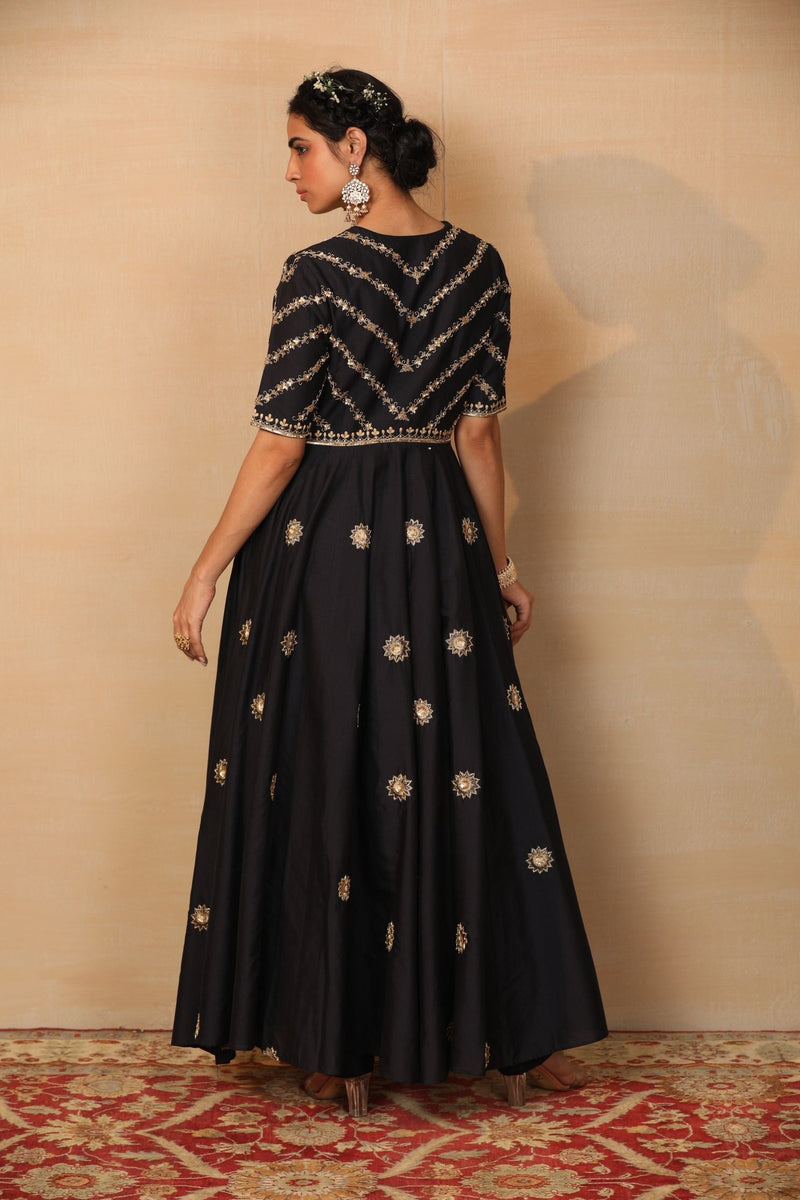 Roshni Navy Jacket Anarkali