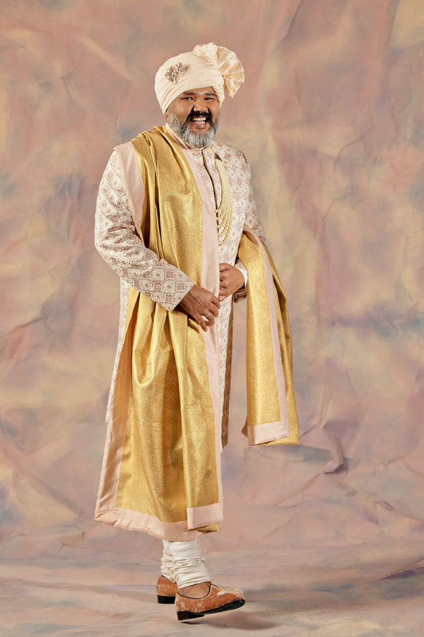 JMC Block Sherwani Set