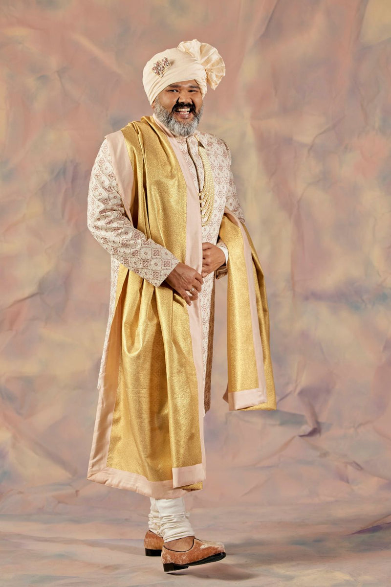 JMC Block Sherwani Set