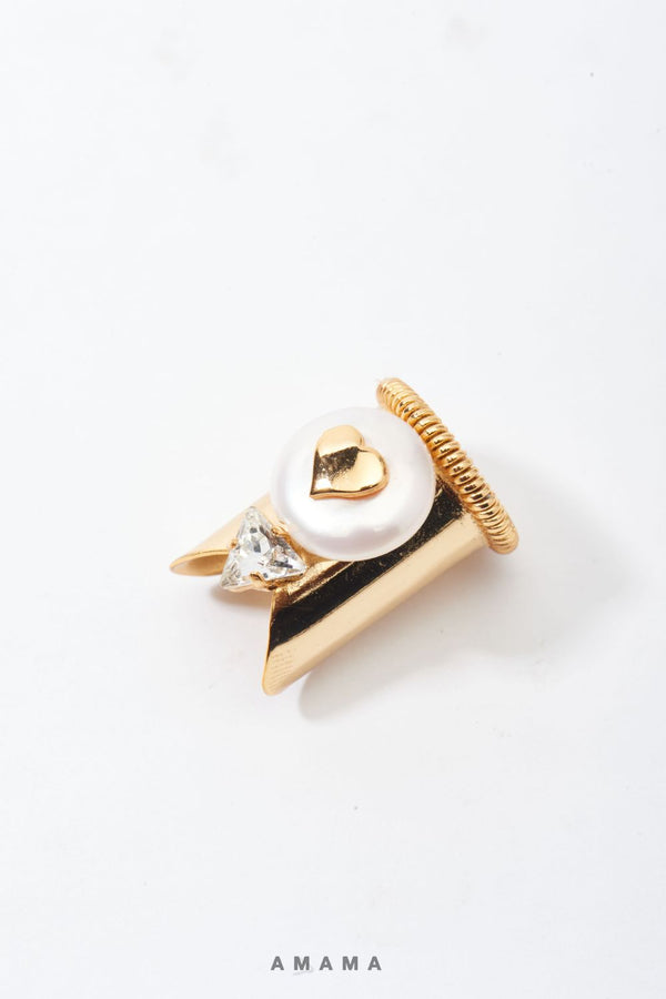 Love Coaster Claw Ring in Gold