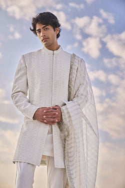 Off-White Kiran Dori Sherwani Set