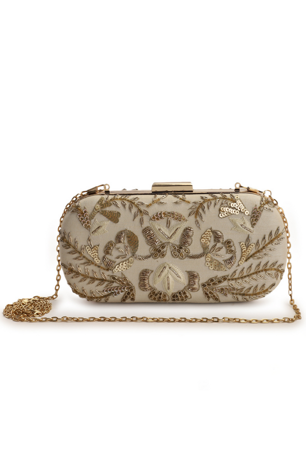 Beige symmetry clutch
