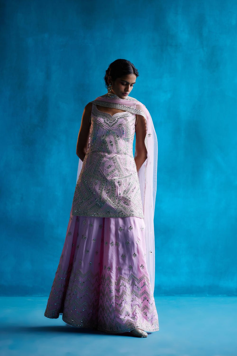 Pink Sharara Set