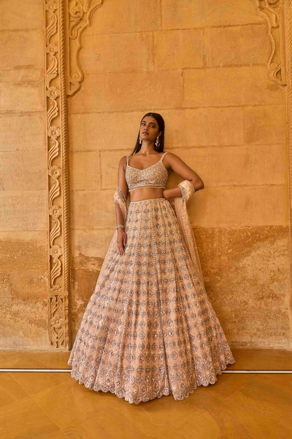 Peach Lehenga Set