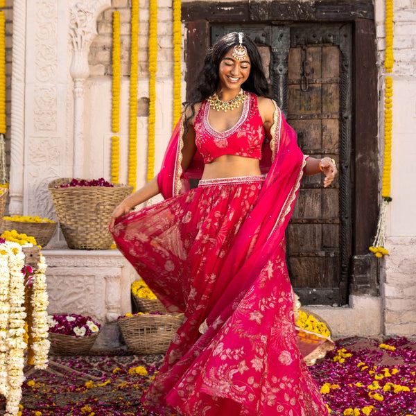 Buy Pretty Mustard Olive Mirror Work Georgette Festival Lehenga Choli From  Zeel Clothing