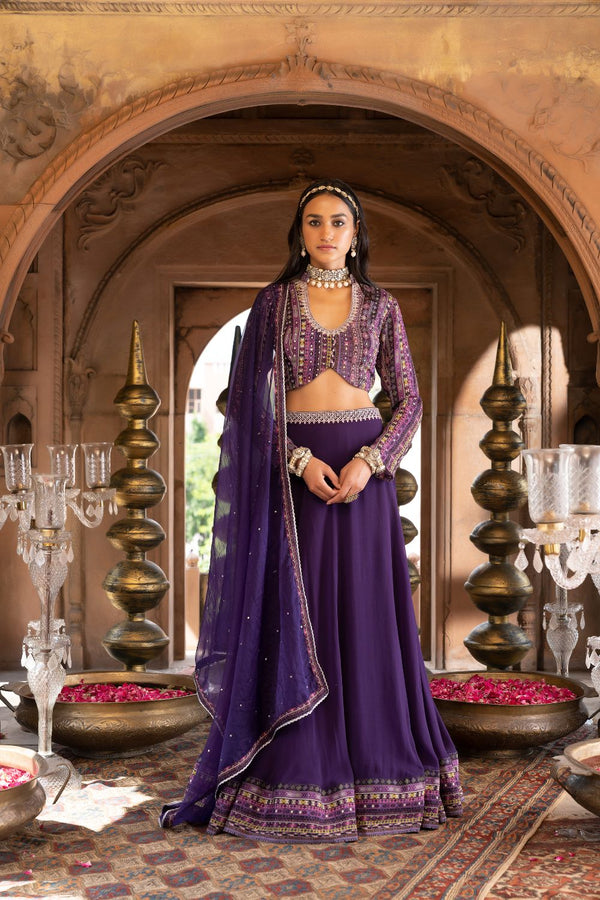 Purple Lehenga Set