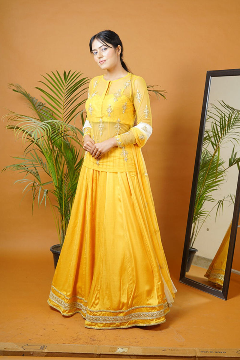 Long skirt dress clearance with kurti