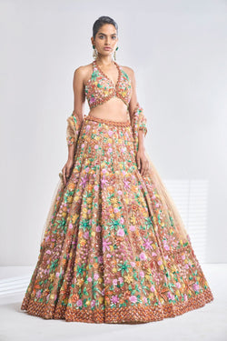 Caramel Multi-Coloured Lehenga Set