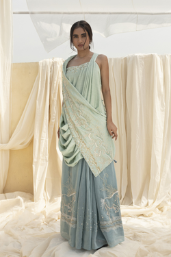 Ashva drape cowl saree