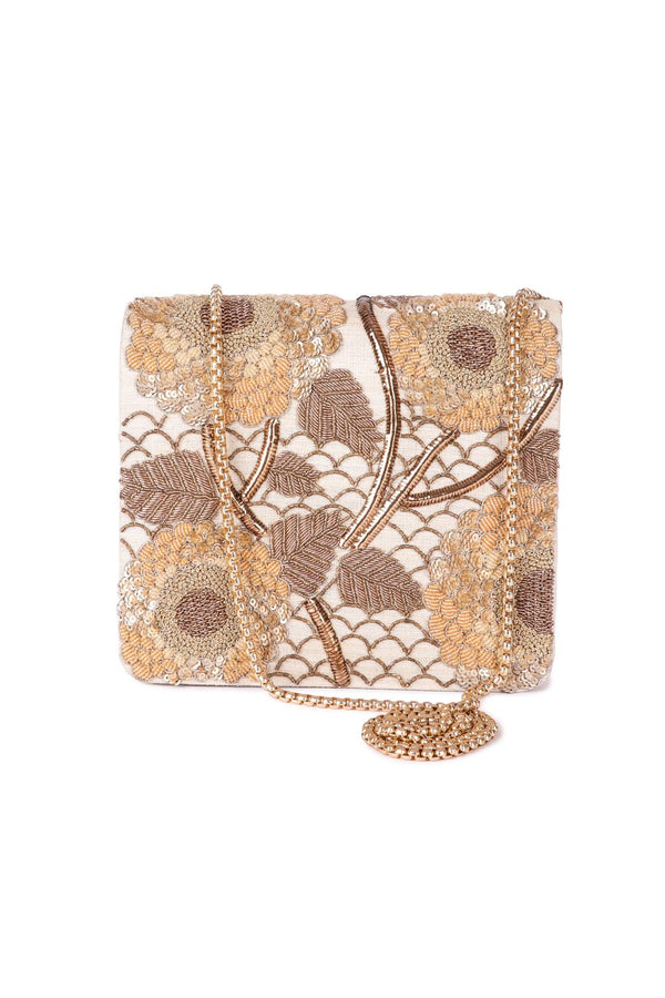 Beige bahaar clutch