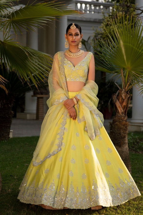 Lime Green Lehenga Set