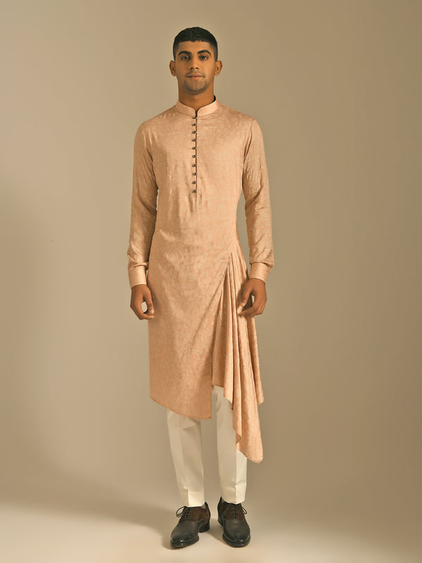 Printed Side Draped Kurta