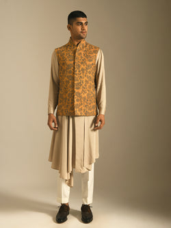 Ochre Embroidered Jawahar Jacket