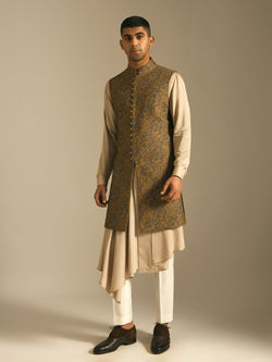 Printed Long Jawahar Jacket