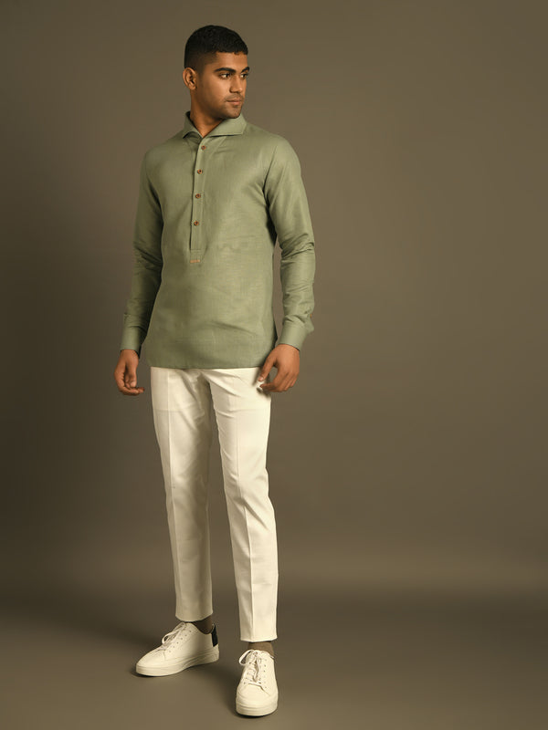 Seemless Collar Kurta Shirt