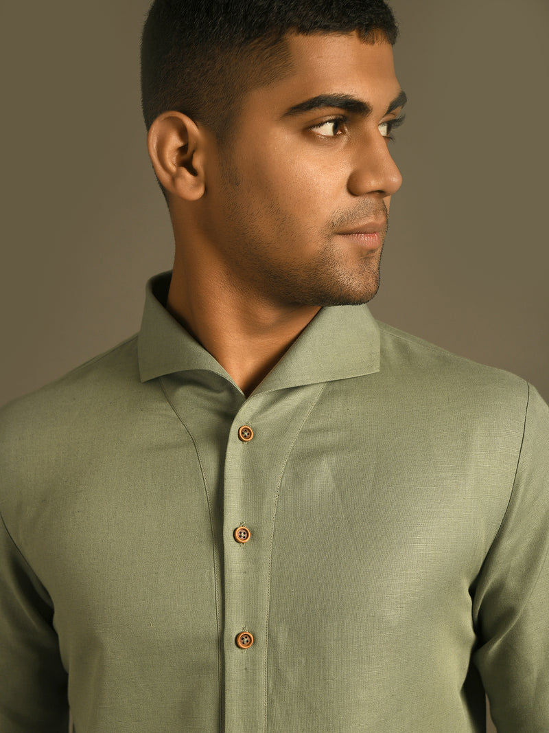 Seemless Collar Kurta Shirt