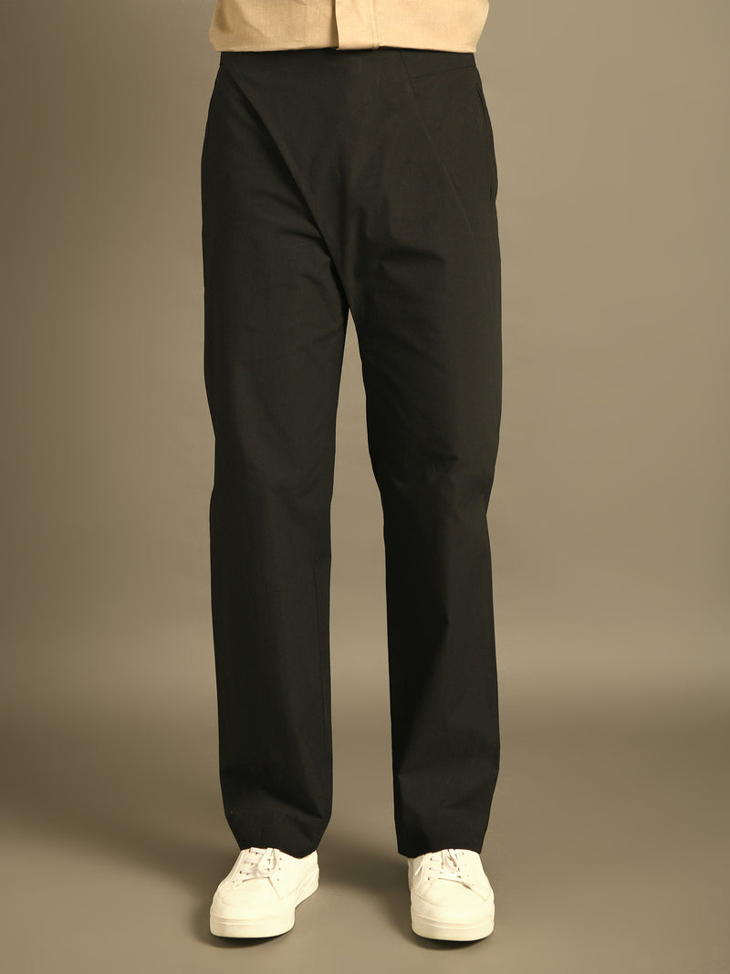 Short Flap Closure Straight Cut Pants