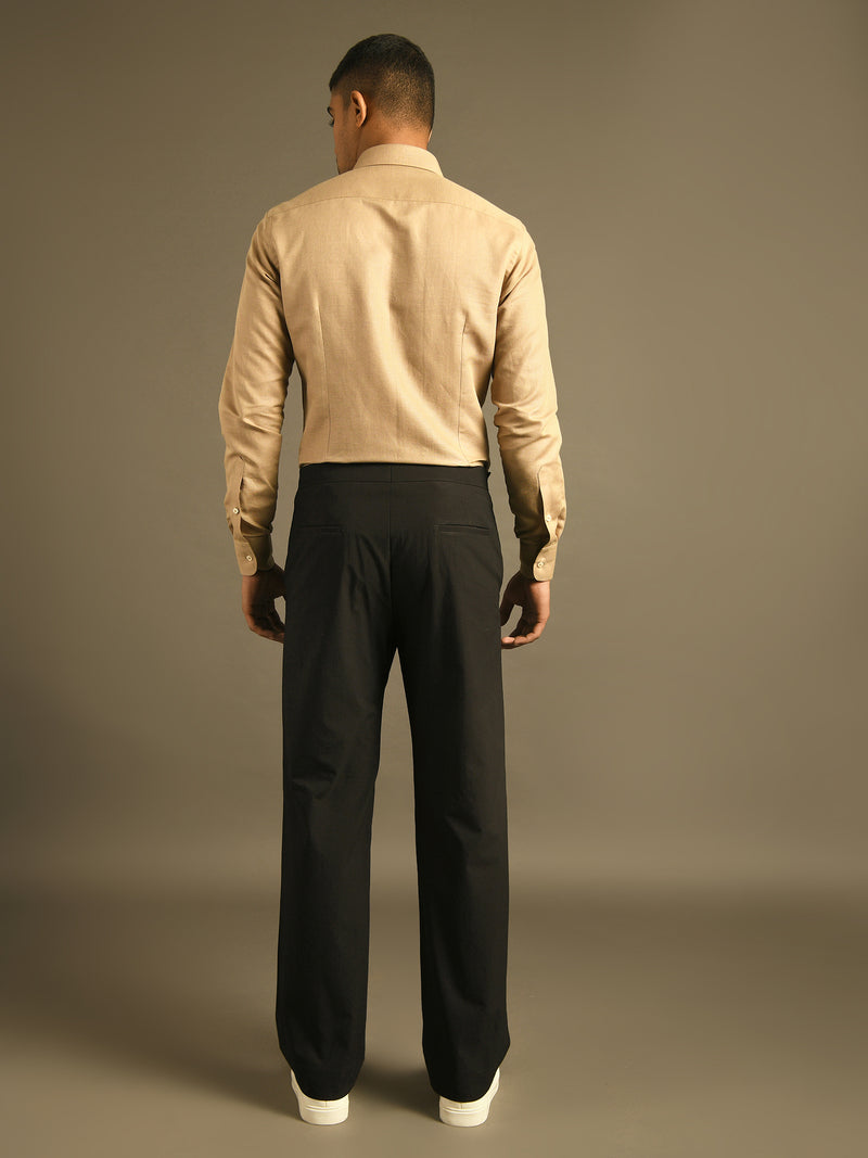 Short Flap Closure Straight Cut Pants