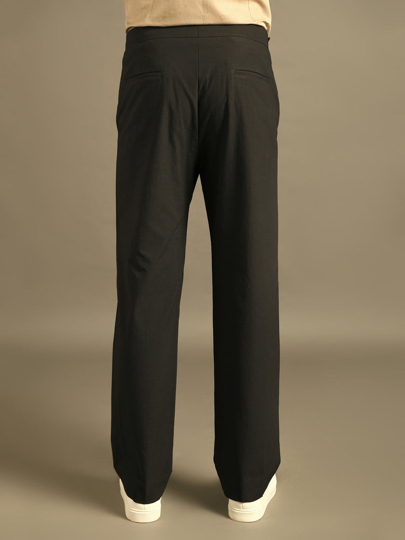 Short Flap Closure Straight Cut Pants