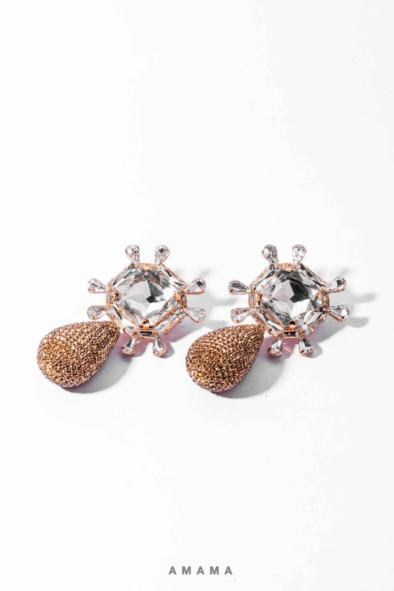 Aster Earrings In Champagne Gold